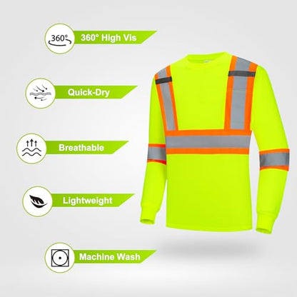 Hi Vis Long Sleeve Safety Shirts