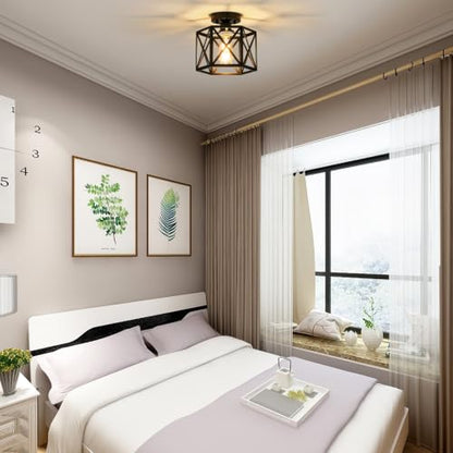 Farmhouse Semi Flush Mount Ceiling Light