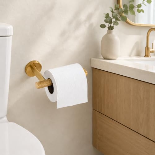 Brushed Gold Toilet Paper Holder