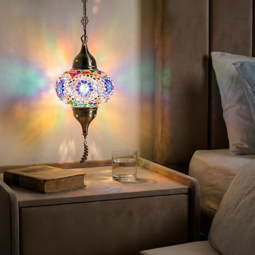 Turkish Moroccan Mosaic Pendant Light (Blue1)