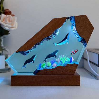 Humpback Whale Resin Lamp (Humpback Whale / L)