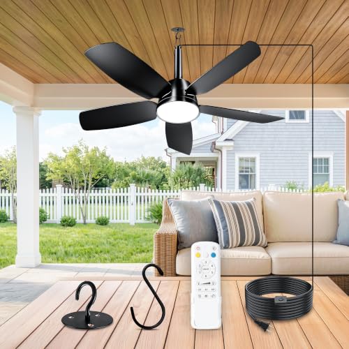 Outdoor Ceiling Fan with Light