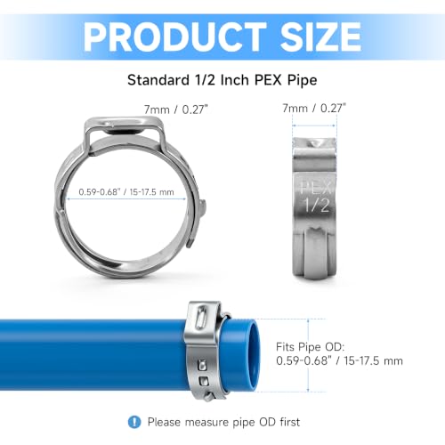 Stainless Steel PEX Cinch Clamps