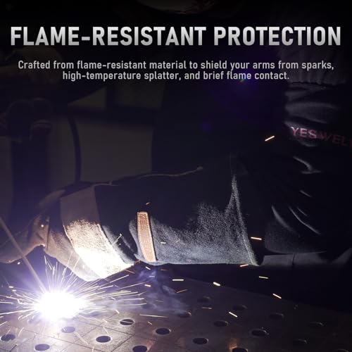 Welding Sleeves Heat&Flame Resistant Arm Protection Work Sleeves for Men and Women