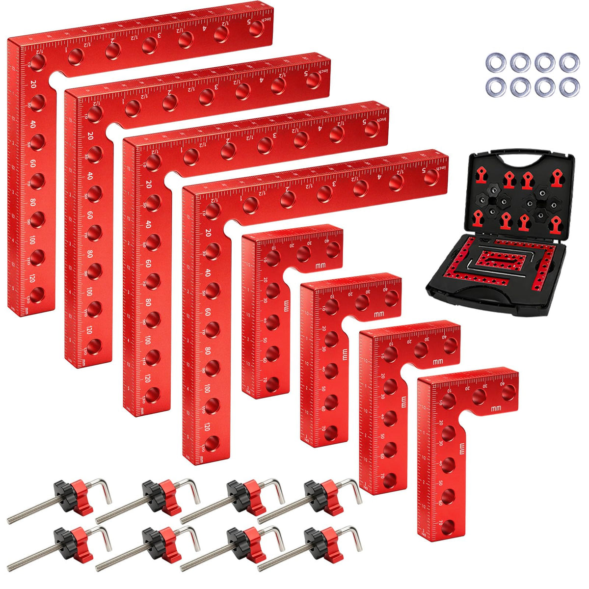 8PCS 4PCS 5.5" & 4PCS 3.14" Corner Clamps for Woodworking