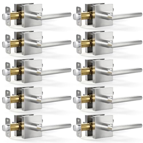 10 Pack Satin Nickel Passage Door Lever (Satin Nickel)