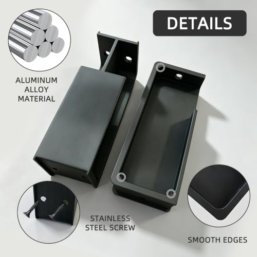 Black Pocket Door Handles and Edge Pull