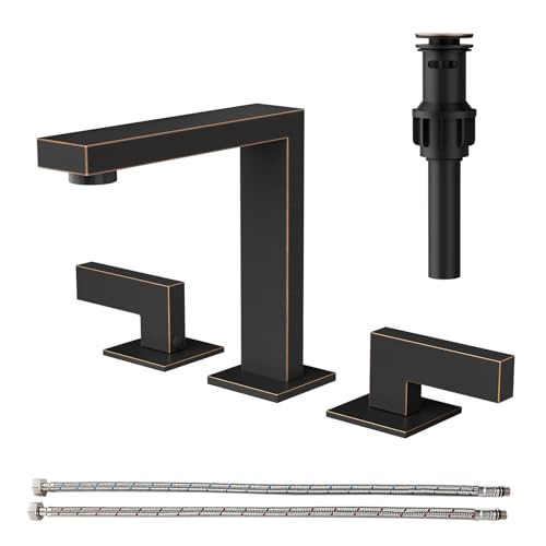 Bathroom Sink Faucets 3 Hole Vanity Faucet with Drain