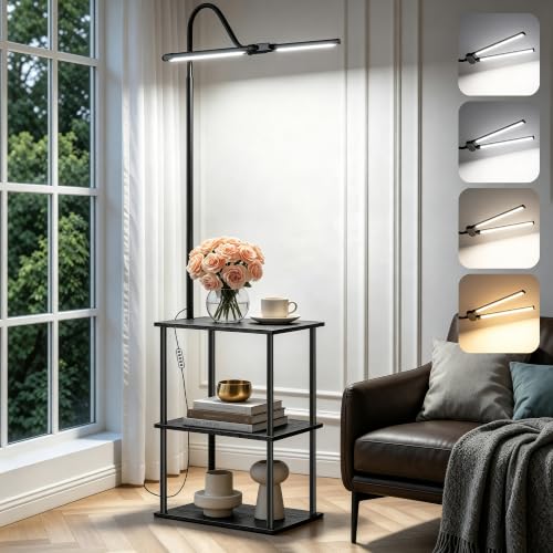 LED Floor Lamp with Table