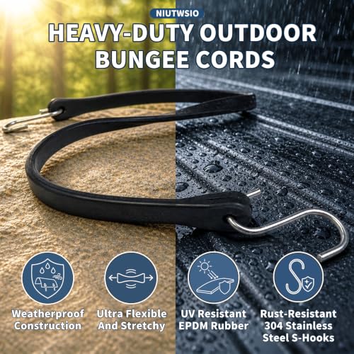 Bungee Cords with 304 Stainless Steel S Hooks