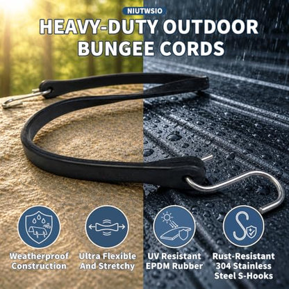 Bungee Cords with 304 Stainless Steel S Hooks