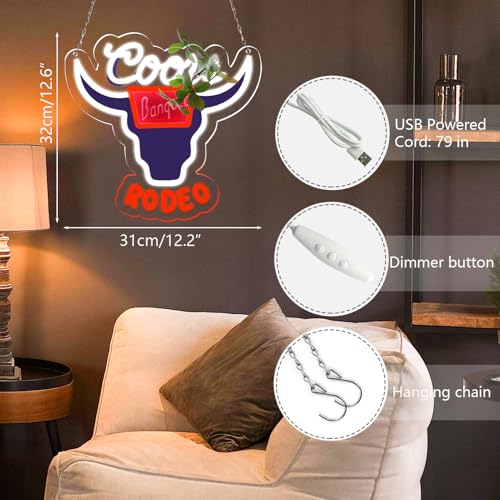 Crs Banquet Rodeo Neon Signs for Wall Decor Neon Lights for Bedroom Led Business Signs Suitable for Man Cave Bar Pub Restaurant Christmas Gift Art (Banquet Rodeo)