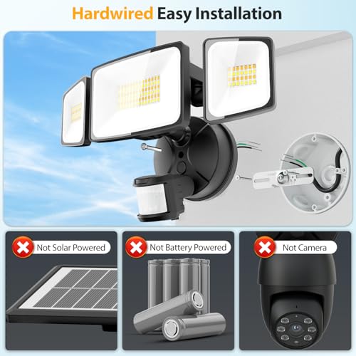 65W Smart Outdoor Security Lights with Motion Sensor
