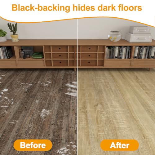 Dark Wood Peel and Stick Floor Tiles