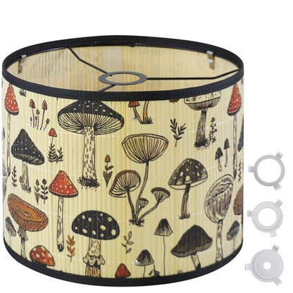 Bamboo Lamp Shade With Tropical Plants Chandelier Covers