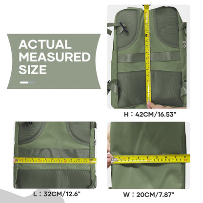 Travel Backpack For Women Men (Gray Green / 25 liters)