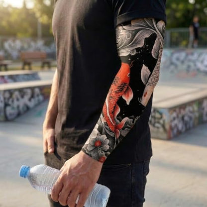 2 Pcs Koi Fish Tattoo Arm Sleeves (Koi Fish)