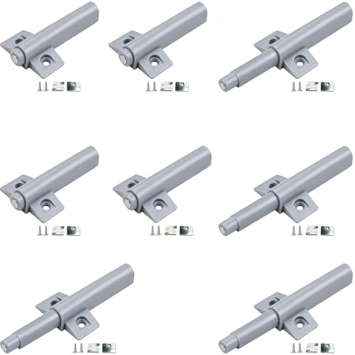 Push to Open Door Latch Cabinet Hardware CBRIVE Magnetic Push Latch & Lock for Hidden Framed & Frameless Kitchen Door Magnet Touch Release Drawer Opener Strong Spring Slim