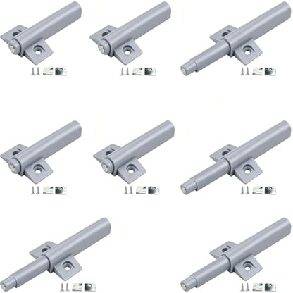 Push to Open Door Latch Cabinet Hardware CBRIVE Magnetic Push Latch & Lock for Hidden Framed & Frameless Kitchen Door Magnet Touch Release Drawer Opener Strong Spring Slim