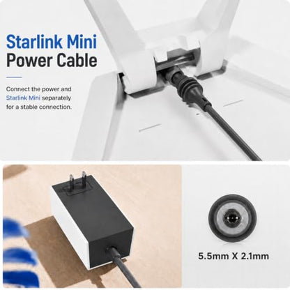 Starlink Mini DC Power Cable Extension Replacement DC Power Cord Cable