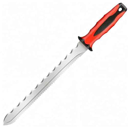 Double Side Serrated Insulation Knife (Red / 11 IN)