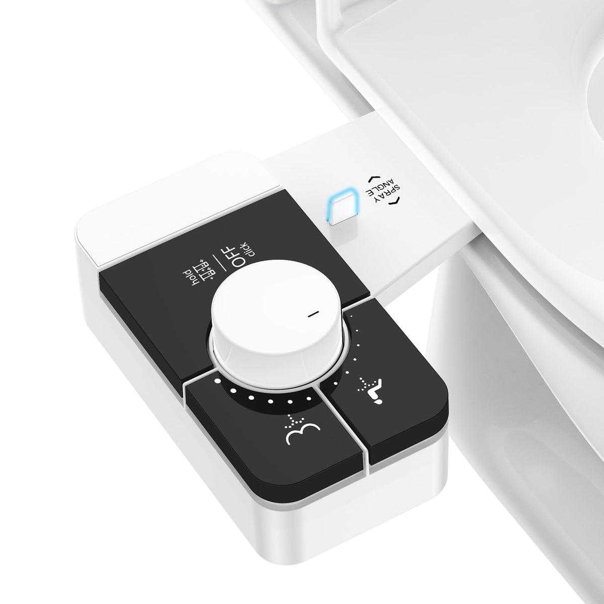 Upgrade Bidet Attachment for Toilet Seat (White Black)