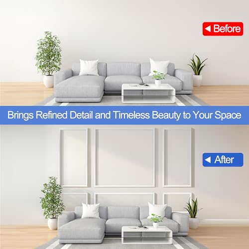 Peel and Stick Wall Molding Kit (63 x 31in+63 x 72in)