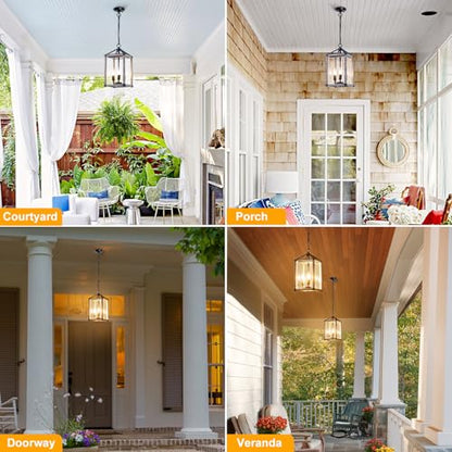 Outdoor Pendant Light Fixture with Dusk to Dawn Sensor