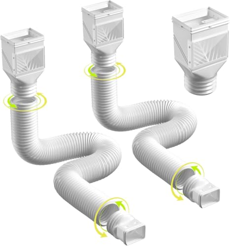 2 Pack Rain Gutter Downspout Extension with Cleanout Window