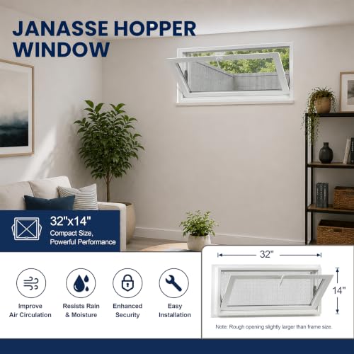 Vinyl Basement Hopper Window