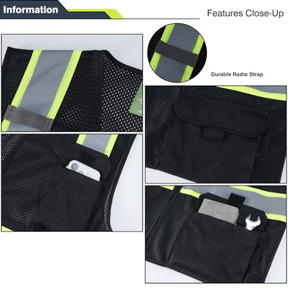 Hi Vis Reflective Safety Vests for Men Women