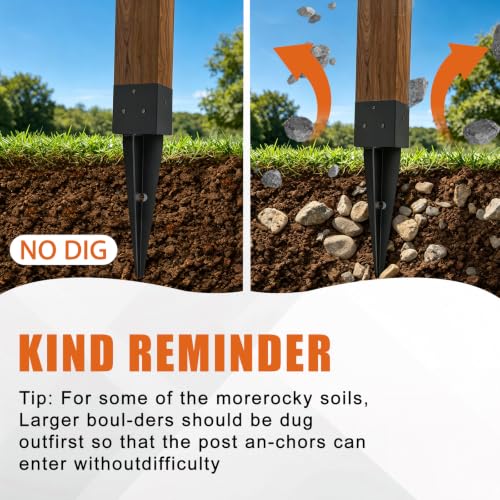 4x4 Fence Post Anchor Ground Spike