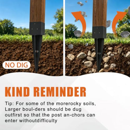 4x4 Fence Post Anchor Ground Spike