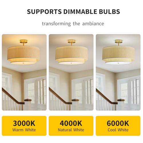 16" Semi Flush Mount Ceiling Light