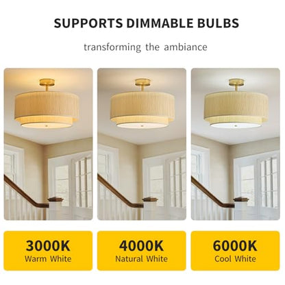 16" Semi Flush Mount Ceiling Light