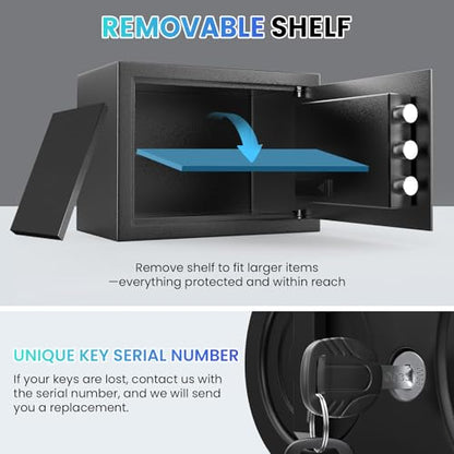 Safe Box with Fireproof Waterproof Bag