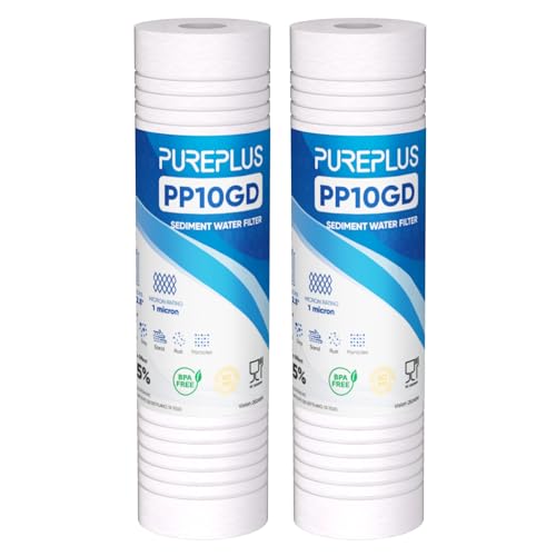 1 Micron 10" x 2.5" Grooved Whole House Sediment Home Water Filter