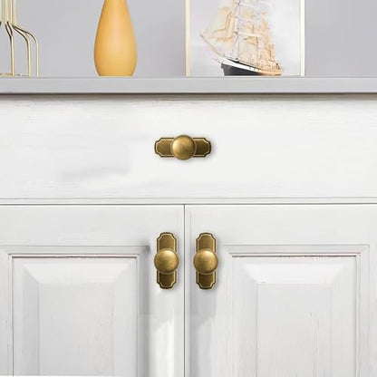 10 Pack Champagne Bronze Cabinet Knobs and Backplates