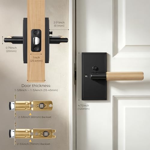 Brass Knurled Privacy Door Lever