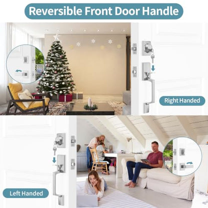 Front Door Lock Handle and Deadbolt Set