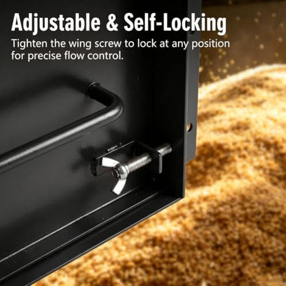 9"x9" Heavy‑Duty Manual Sliding Grain Gate Kit