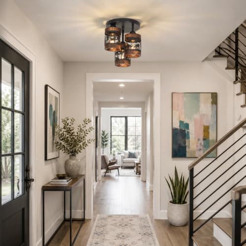Rustic Semi Flush Mount Ceiling Light