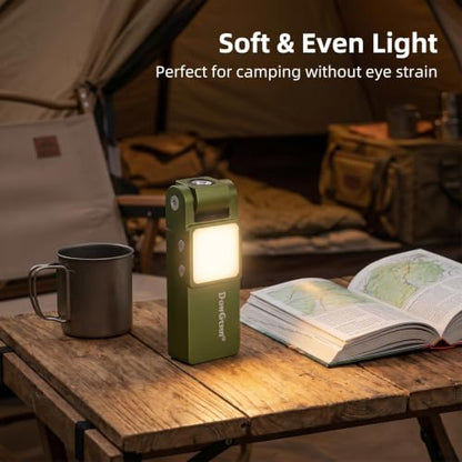 Aluminum Magnetic Portable Flood Flashlights 180° Rotatable Main Light