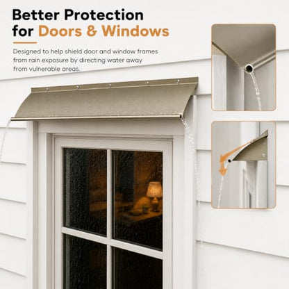 4" Extra Wide Door Rain Drip Guard