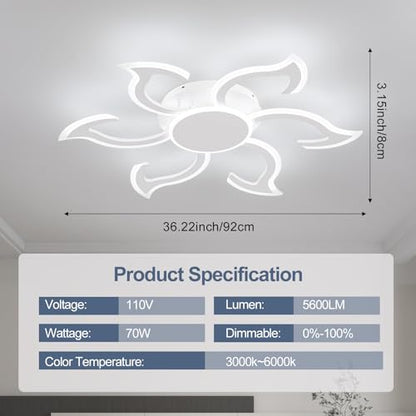 36.2 Inch 70W Dimmable LED Ceiling Light