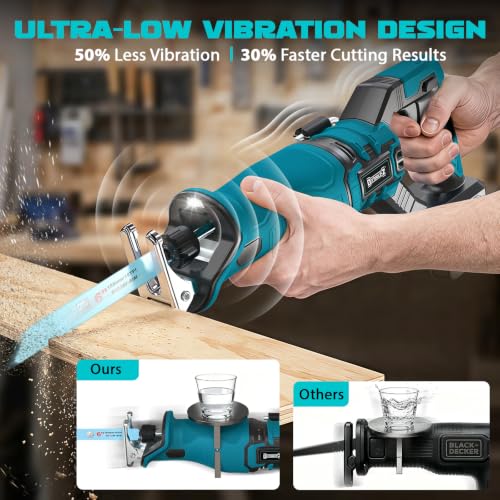 1-1/8" Stroke Brushless Cordless Reciprocating Saw