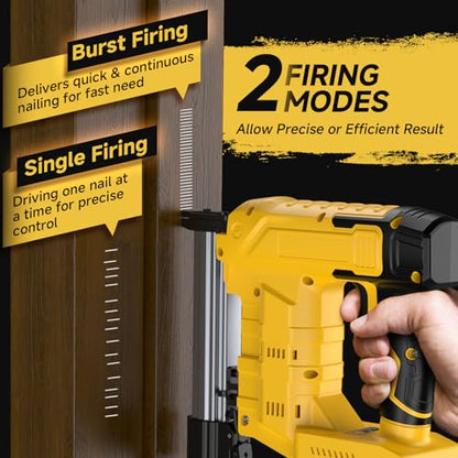 2-in-1 Cordless 18GA Brad Nailer/Stapler, Nail Gun/Staple Gun Battery Powered with Brad Nails/Staples