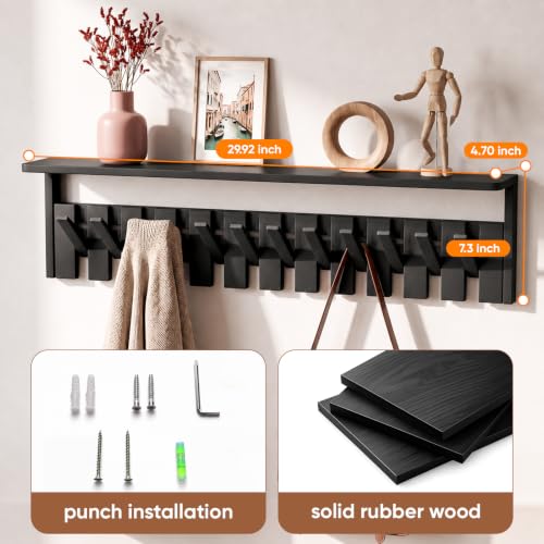 Coat Rack with 12 Hooks