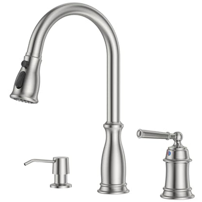 Kitchen Sink Faucet Stainless Steel with Sprayer 2