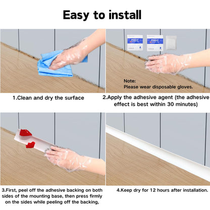 10ft Flexible Quarter Round Molding Peel and Stick Silicone Caulk Strip (Gray / 10ft(0.59*0.59inch))